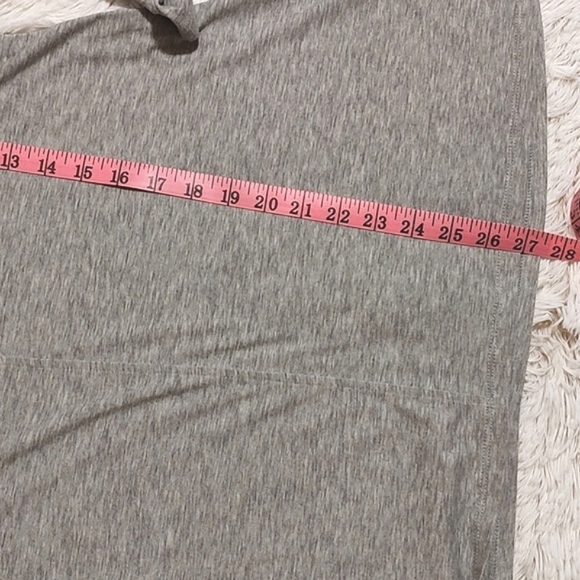 New Directions Cowl Neck Jersey Knit Trapeze Top Gray Long Sleeve Soft Comfy M - Picture 8 of 10